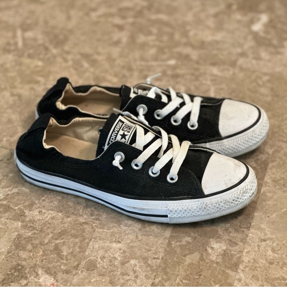 Black Converse Low Tops - Picture 1 of 6